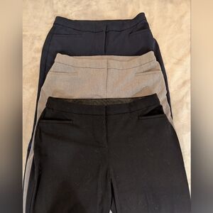 Lot Of 3 Alfani Women's Straight Dress Pants 10S Blue Grey Black Stretch Waist